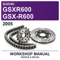 2005 Suzuki GSXR600 GSX-R600 Workshop Service & Repair Manual