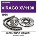 1986 Yamaha Virago XV1100 Workshop Service & Repair Manual