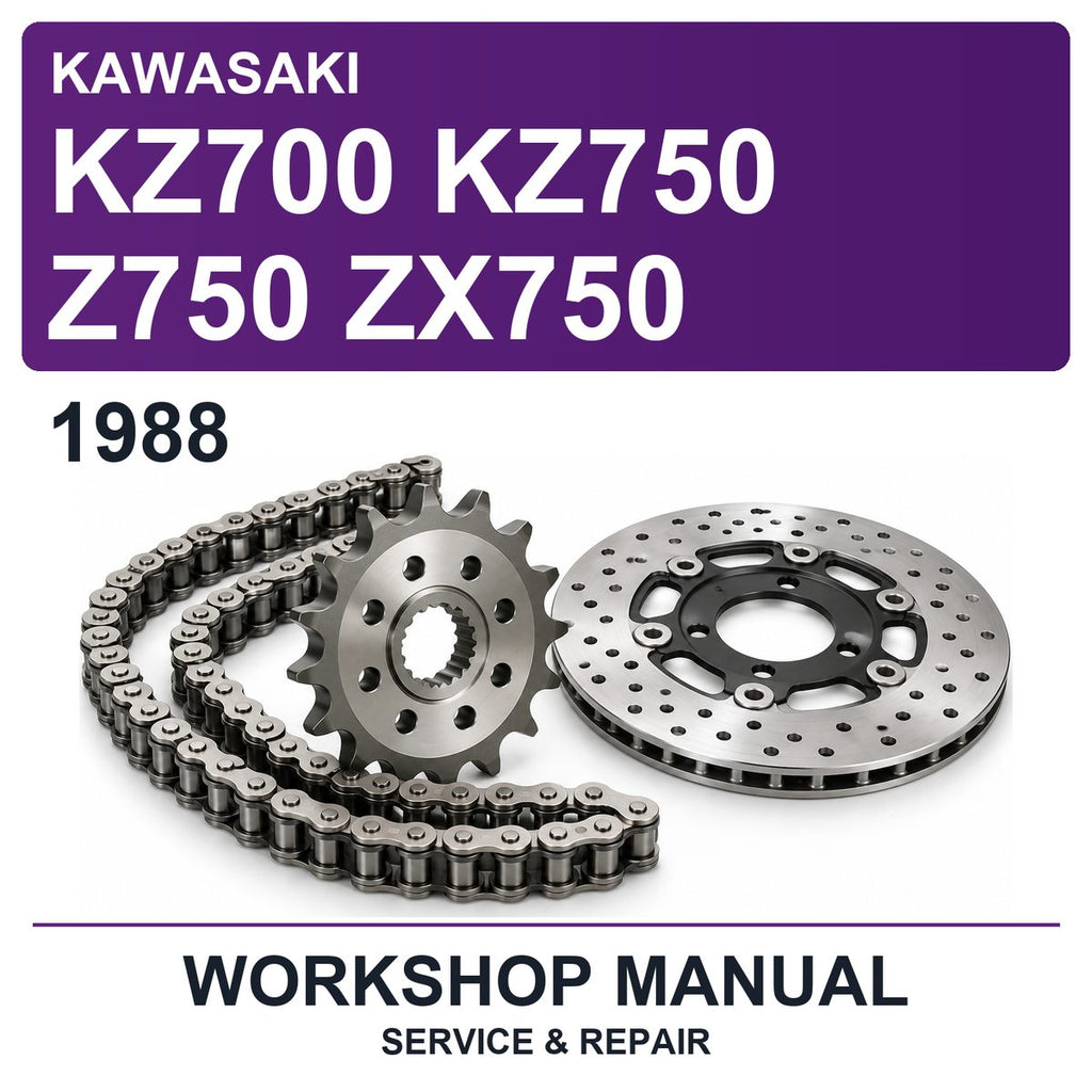 1988 Kawasaki KZ700 KZ750 Z750 ZX750 Workshop Service & Repair Manual