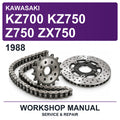 1988 Kawasaki KZ700 KZ750 Z750 ZX750 Workshop Service & Repair Manual