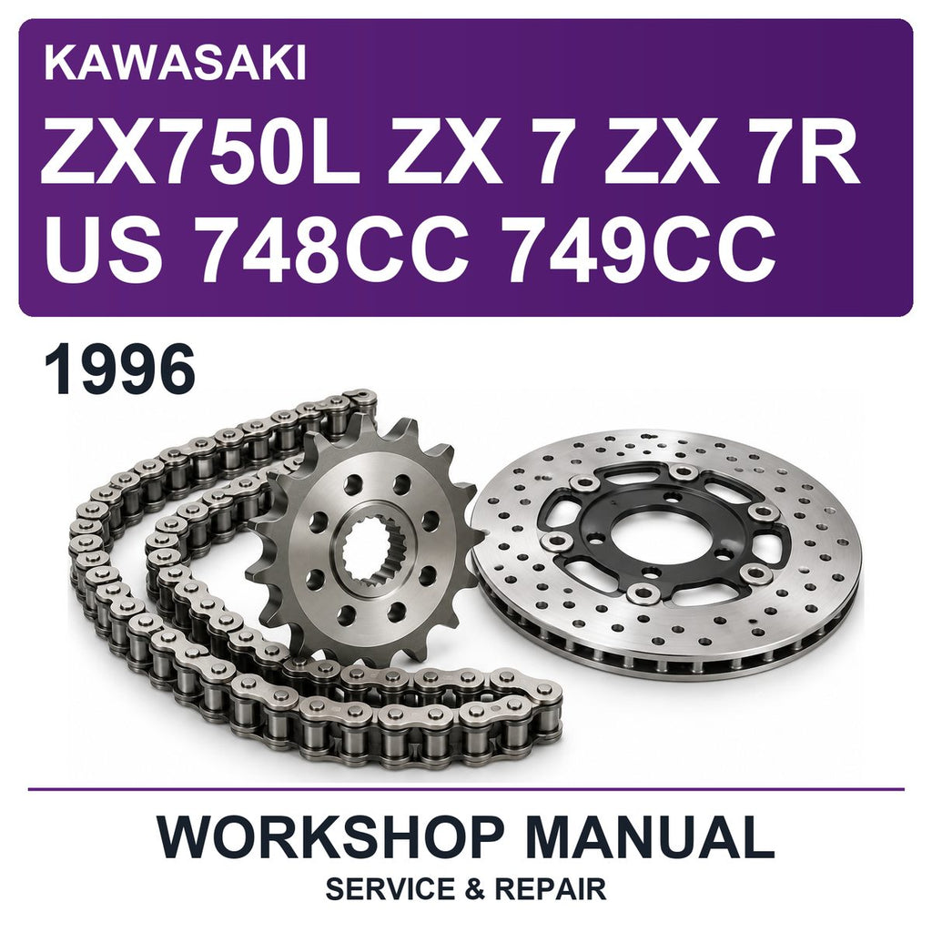 1996 Kawasaki ZX750L ZX 7 ZX 7R US 748CC 749CC Workshop Service & Repair Manual