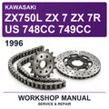 1996 Kawasaki ZX750L ZX 7 ZX 7R US 748CC 749CC Workshop Service & Repair Manual