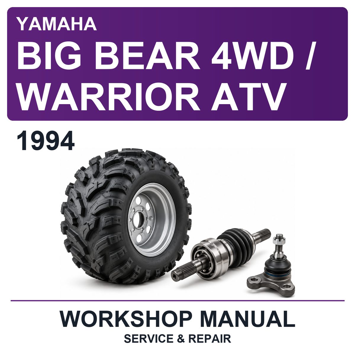 1994 Yamaha BIG Bear 4WD / Warrior ATV Workshop Service & Repair Manual