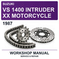 1987 Suzuki VS 1400 Intruder XX Motorcycle Workshop Service & Repair Manual