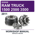 2011 Dodge Ram Truck 1500 2500 3500 Workshop Service & Repair Manual