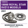 2001 Yamaha 19999 Royal Star XVZ13 Models Workshop Service & Repair Manual