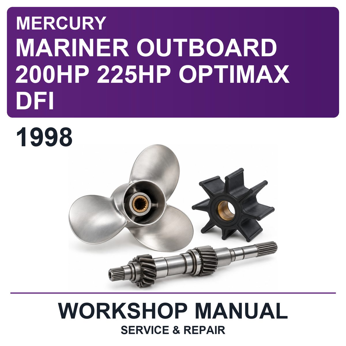 1998 Mercury Mariner Outboard 200HP 225HP Optimax DFI Workshop Service & Repair Manual