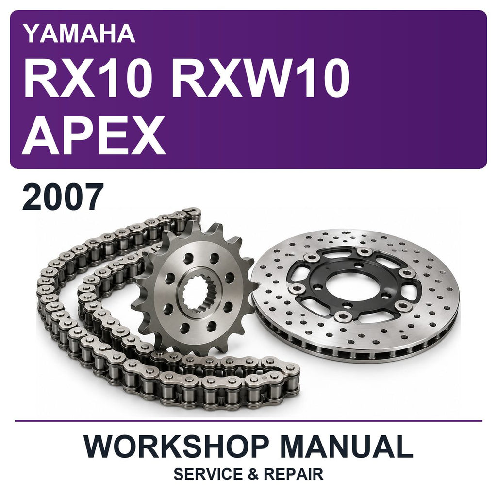 2007 Yamaha RX10 RXW10 Apex Workshop Service & Repair Manual