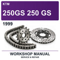 1999 KTM 250GS 250 GS Workshop Service & Repair Manual