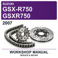 2007 Suzuki GSX-R750 GSXR750 Workshop Service & Repair Manual