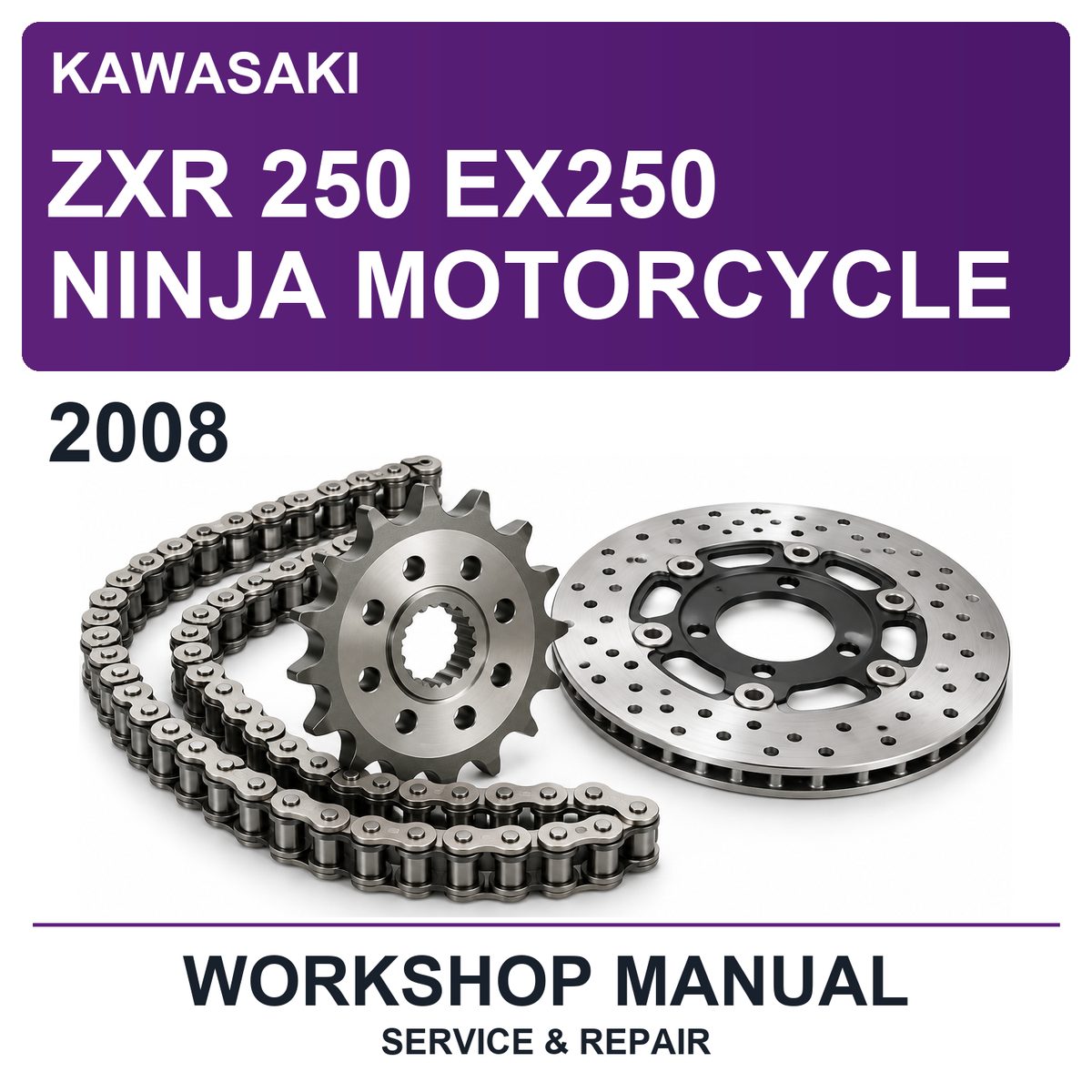 2008 Kawasaki ZXR 250 EX250 Ninja Motorcycle Workshop Service & Repair Manual