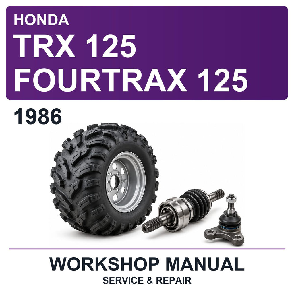 1986 Honda TRX 125 Fourtrax 125 Workshop Service & Repair Manual