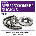 2011 Honda NPS50/ZOOMER/RUCKUS Workshop Service & Repair Manual