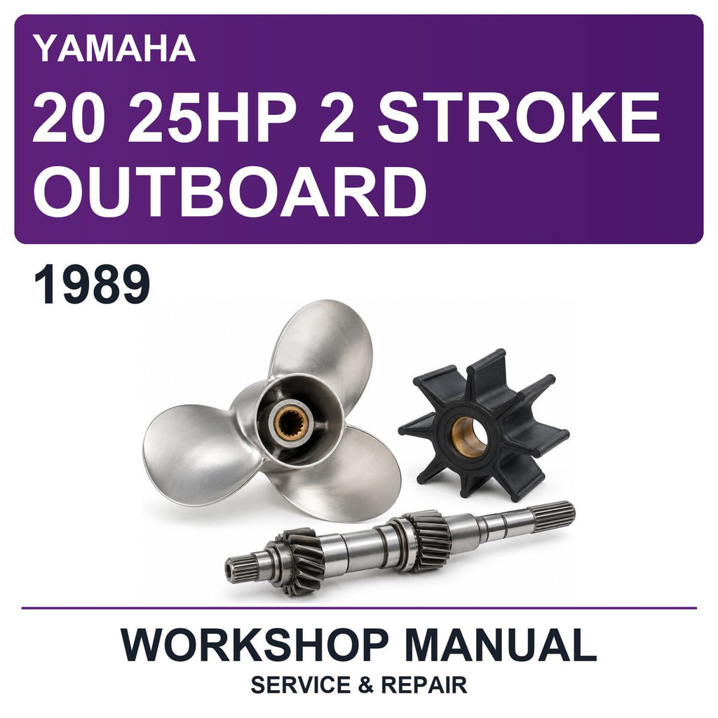 1989 Yamaha 20 25HP 2 Stroke Outboard Workshop Service & Repair Manual