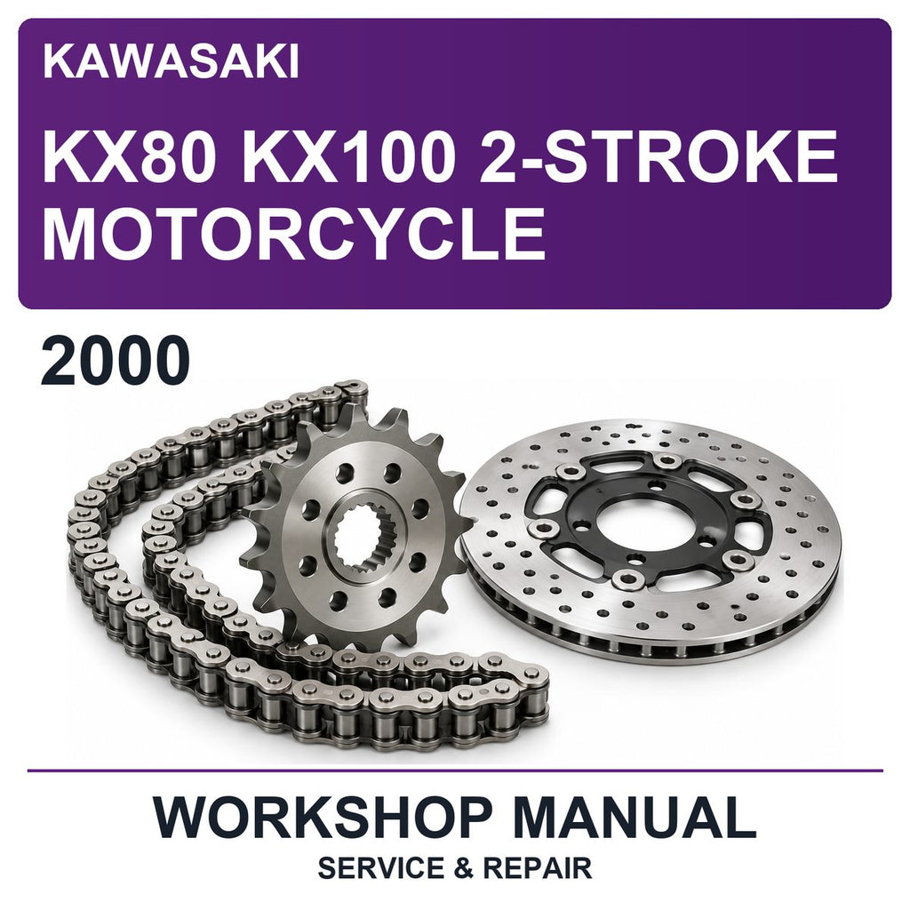 2000 Kawasaki KX80 KX100 2-Stroke Motorcycle Workshop Service & Repair Manual