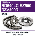 1986 Yamaha RD500LC RZ500 RZV500R Workshop Service & Repair Manual