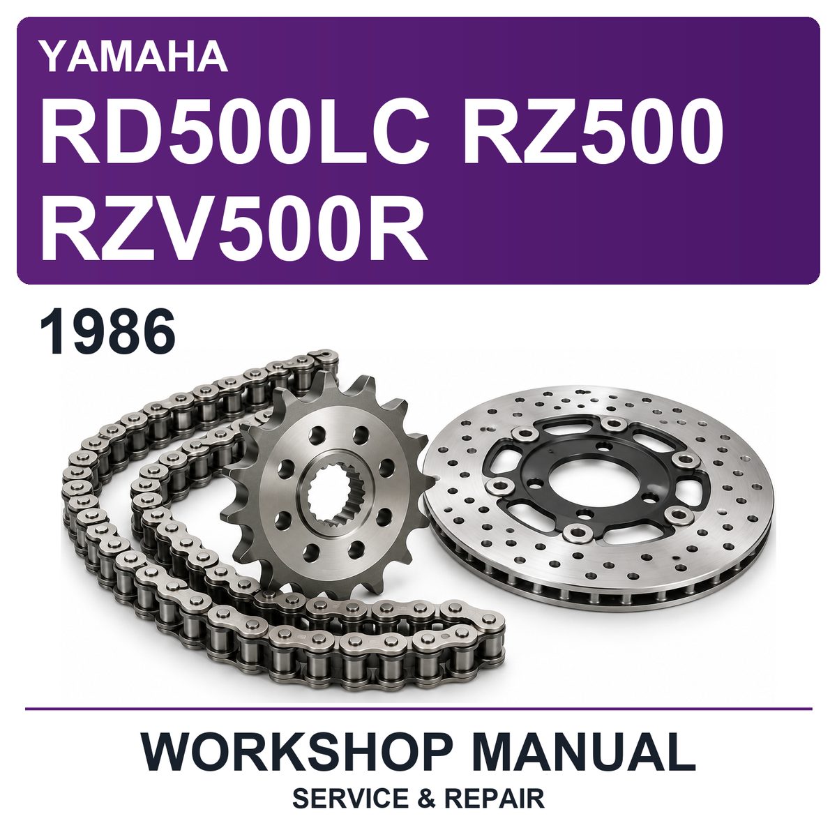 1986 Yamaha RD500LC RZ500 RZV500R Workshop Service & Repair Manual