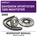 2009 Harley Davidson Sportster 1200 Nightster Workshop Service & Repair Manual