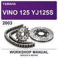 2003 Yamaha Vino 125 YJ125S Workshop Service & Repair Manual