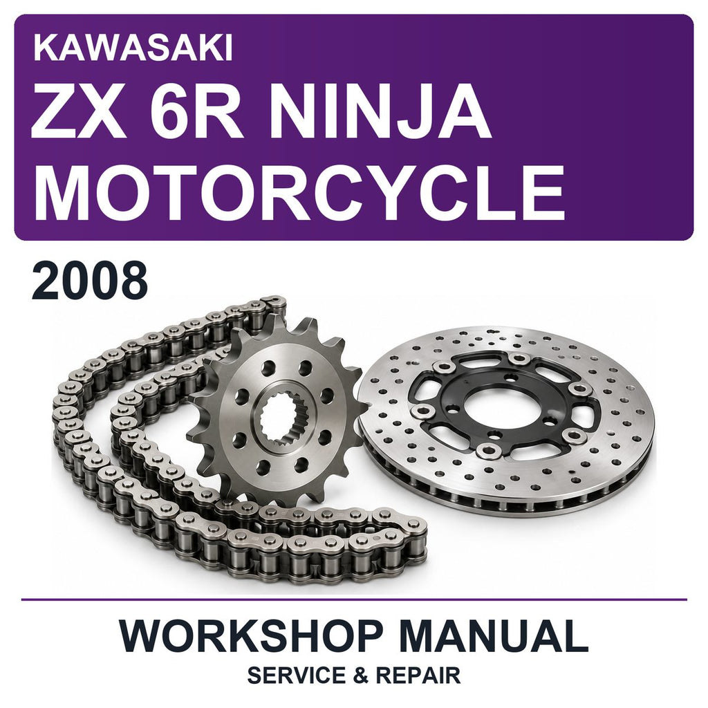 2008 Kawasaki ZX 6R Ninja Motorcycle Workshop Service & Repair Manual