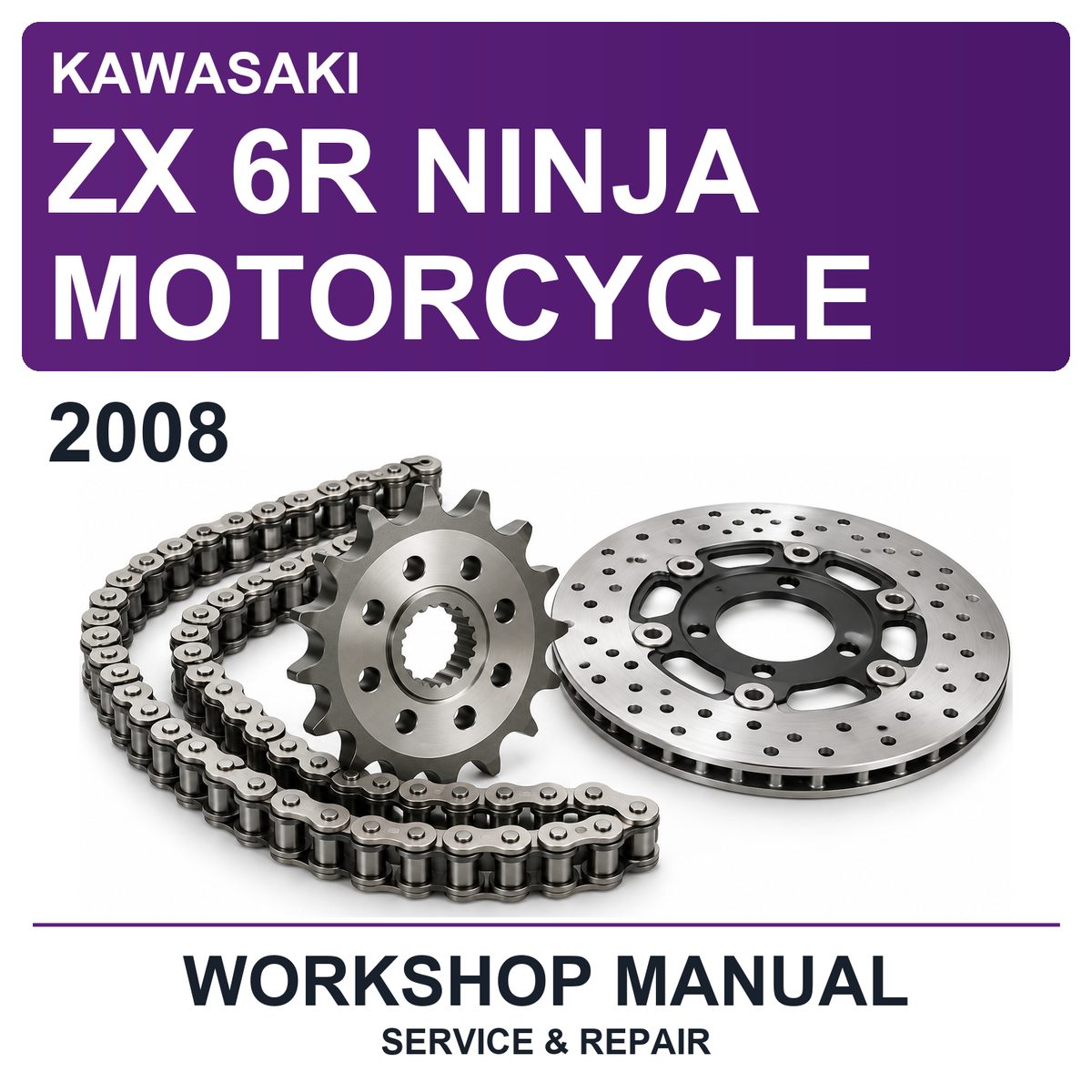 2008 Kawasaki ZX 6R Ninja Motorcycle Workshop Service & Repair Manual