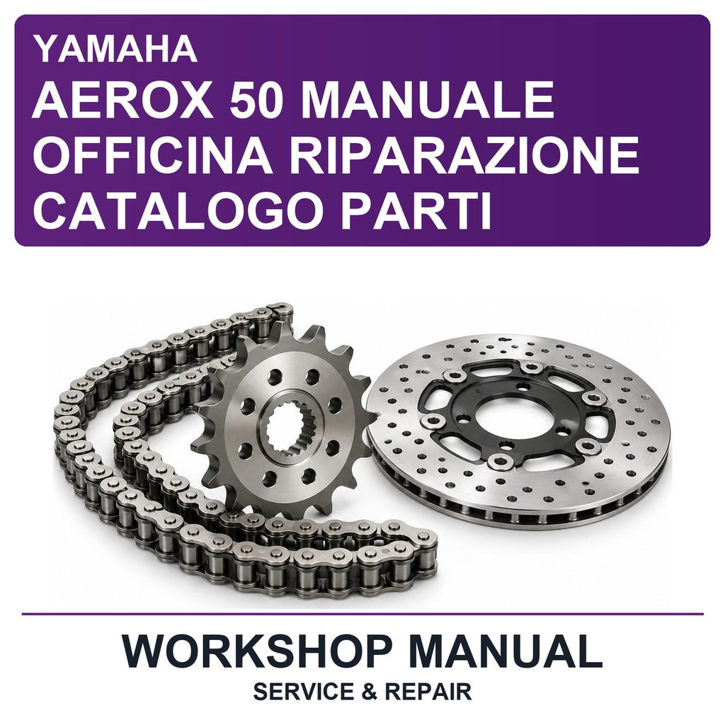 Yamaha Aerox 50 Manuale Officina Riparazione Catalogo Parti Workshop Service & Repair Manual