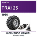 1986 Honda TRX125 Workshop Service & Repair Manual