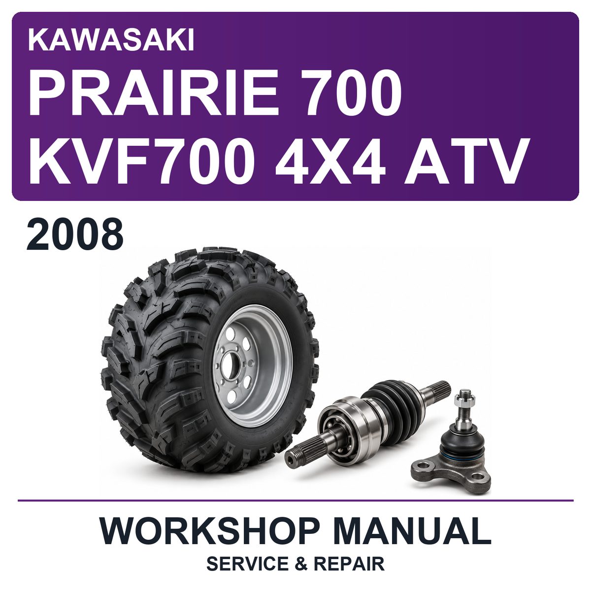 2008 Kawasaki Prairie 700 KVF700 4X4 ATV Workshop Service & Repair Manual