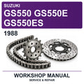 1988 Suzuki GS550 GS550E GS550ES Workshop Service & Repair Manual