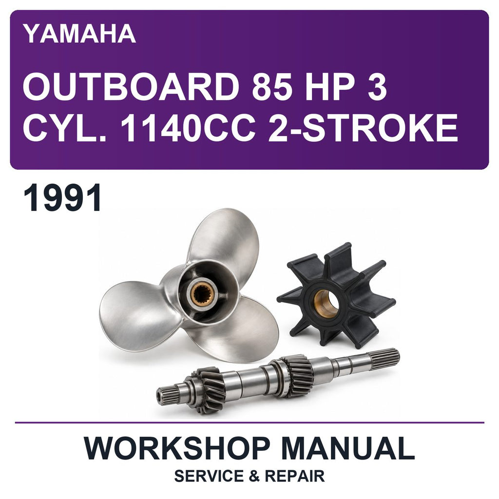 1991 Yamaha Outboard 85 Hp 3 Cyl. 1140CC 2-Stroke Workshop Service & Repair Manual