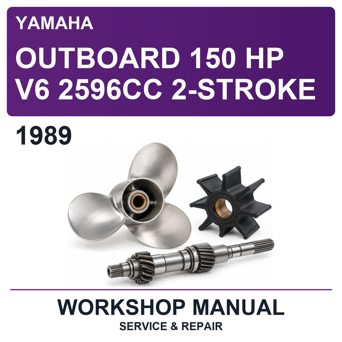 1989 Yamaha Outboard 150 Hp V6 2596CC 2-Stroke Workshop Service & Repair Manual