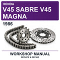 1986 Honda V45 Sabre V45 Magna Workshop Service & Repair Manual