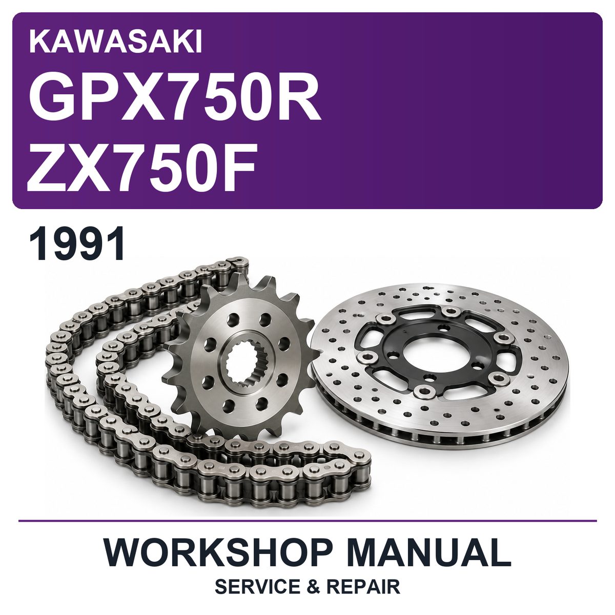 1991 Kawasaki GPX750R ZX750F Workshop Service & Repair Manual
