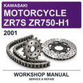 2001 Kawasaki Motorcycle ZR7S ZR750-H1 Workshop Service & Repair Manual