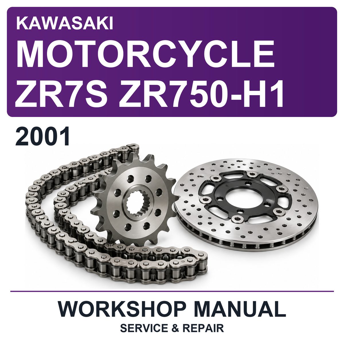 2001 Kawasaki Motorcycle ZR7S ZR750-H1 Workshop Service & Repair Manual