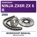 2006 Kawasaki Ninja ZX6R ZX 6 R Workshop Service & Repair Manual