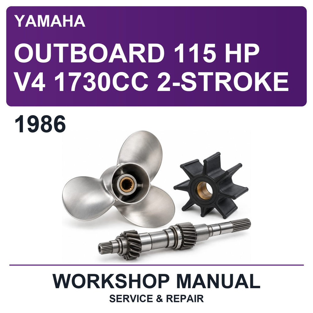 1986 Yamaha Outboard 115 Hp V4 1730CC 2-Stroke Workshop Service & Repair Manual