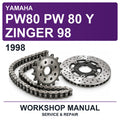 1998 Yamaha PW80 PW 80 Y Zinger 98 Workshop Service & Repair Manual