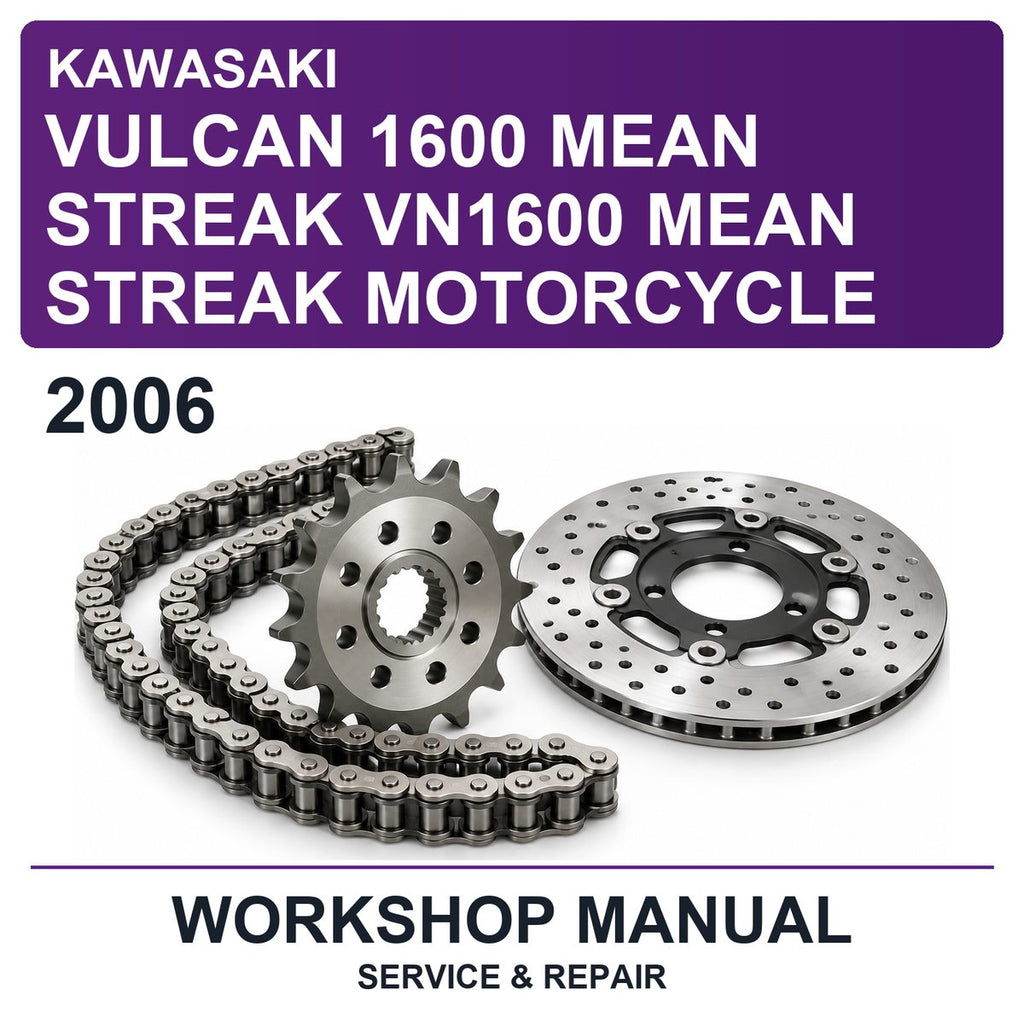 2006 Kawasaki Vulcan 1600 Mean Streak VN1600 Mean Streak Motorcycle Workshop Service & Repair Manual