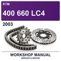 2003 KTM 400 660 LC4 Workshop Service & Repair Manual