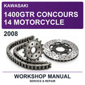2008 Kawasaki 1400GTR Concours 14 Motorcycle Workshop Service & Repair Manual