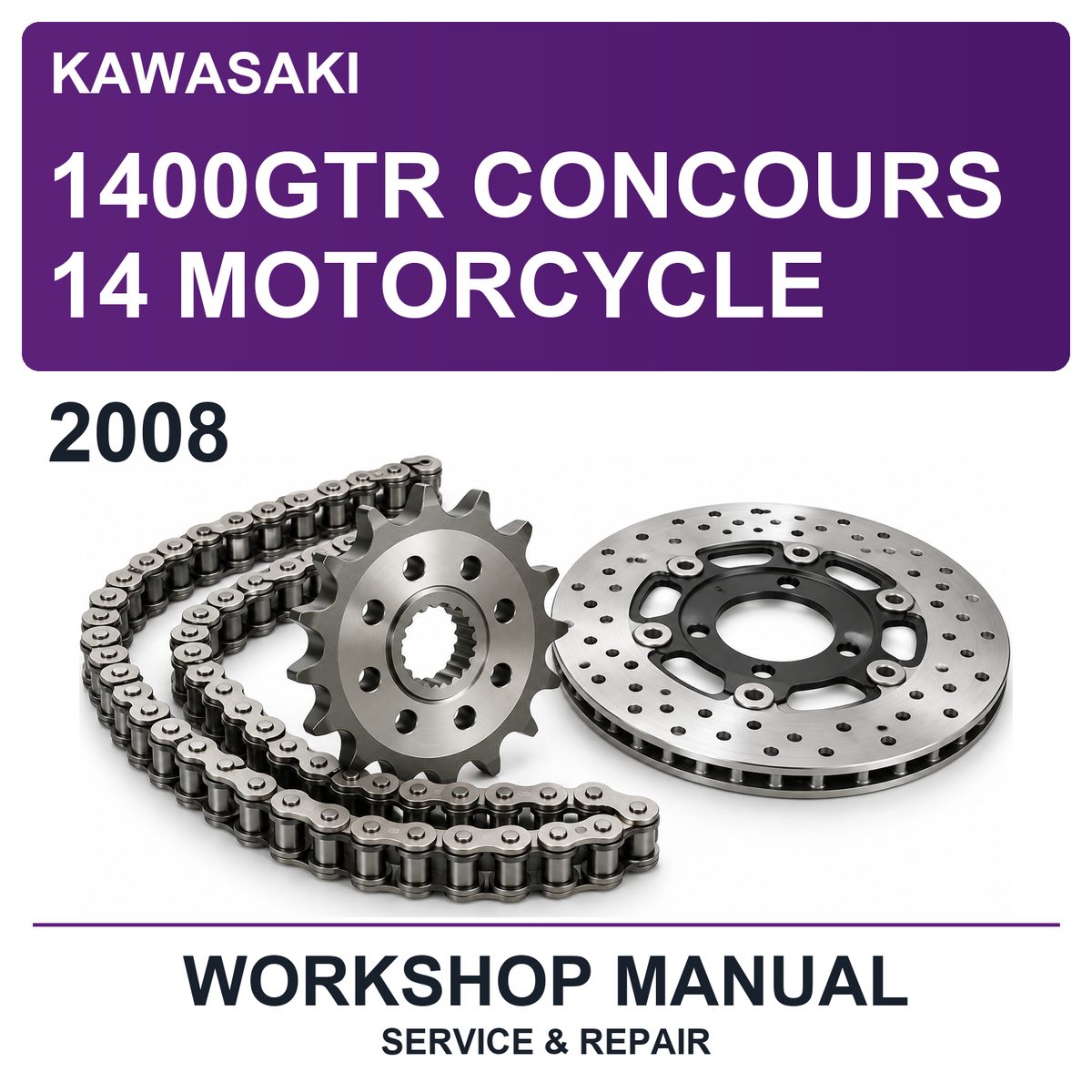 2008 Kawasaki 1400GTR Concours 14 Motorcycle Workshop Service & Repair Manual