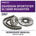 2007 Harley Davidson Sportster XL1200R Roadster Workshop Service & Repair Manual