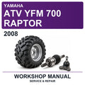2008 Yamaha ATV YFM 700 Raptor Workshop Service & Repair Manual