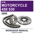 2008 KTM Motorcycle 450 530 Workshop Service & Repair Manual