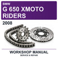 2008 BMW G 650 Xmoto Riders Workshop Service & Repair Manual