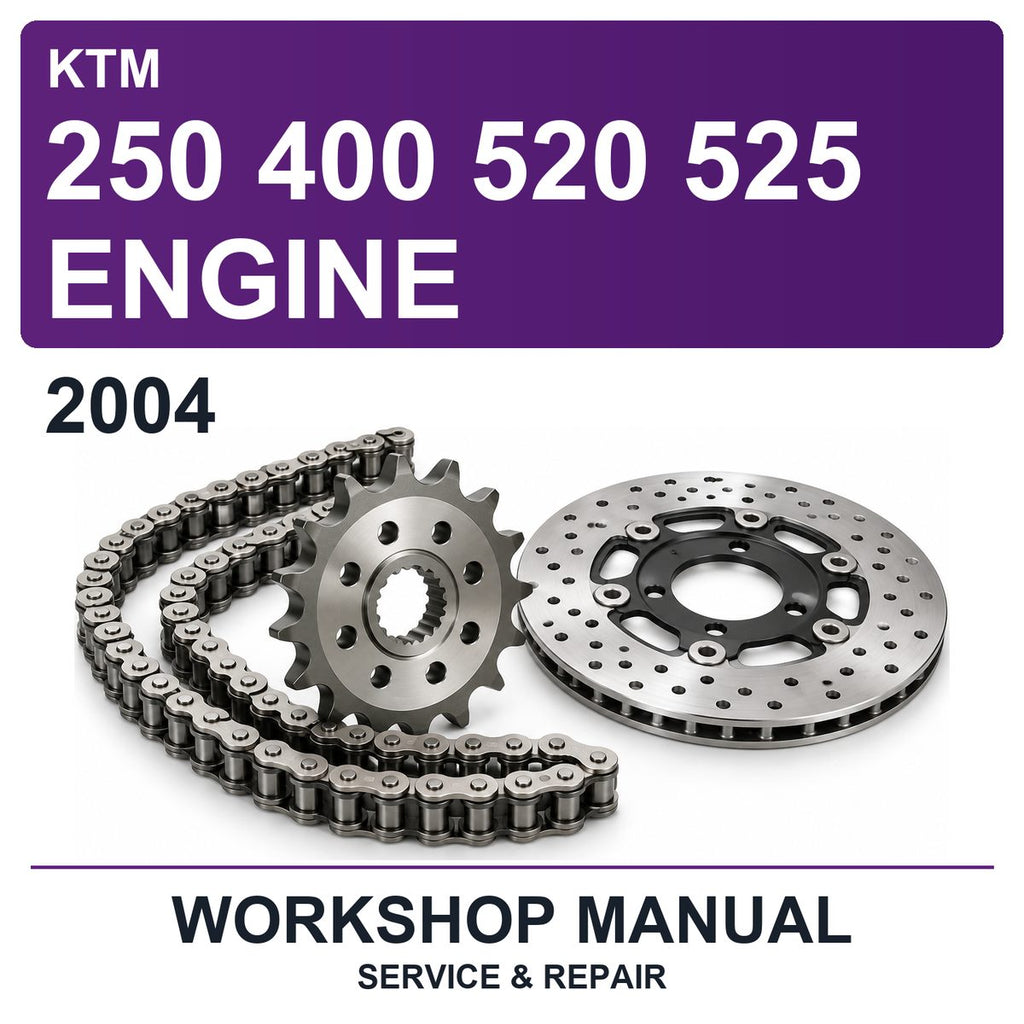 2004 KTM 250 400 520 525 Engine Workshop Service & Repair Manual