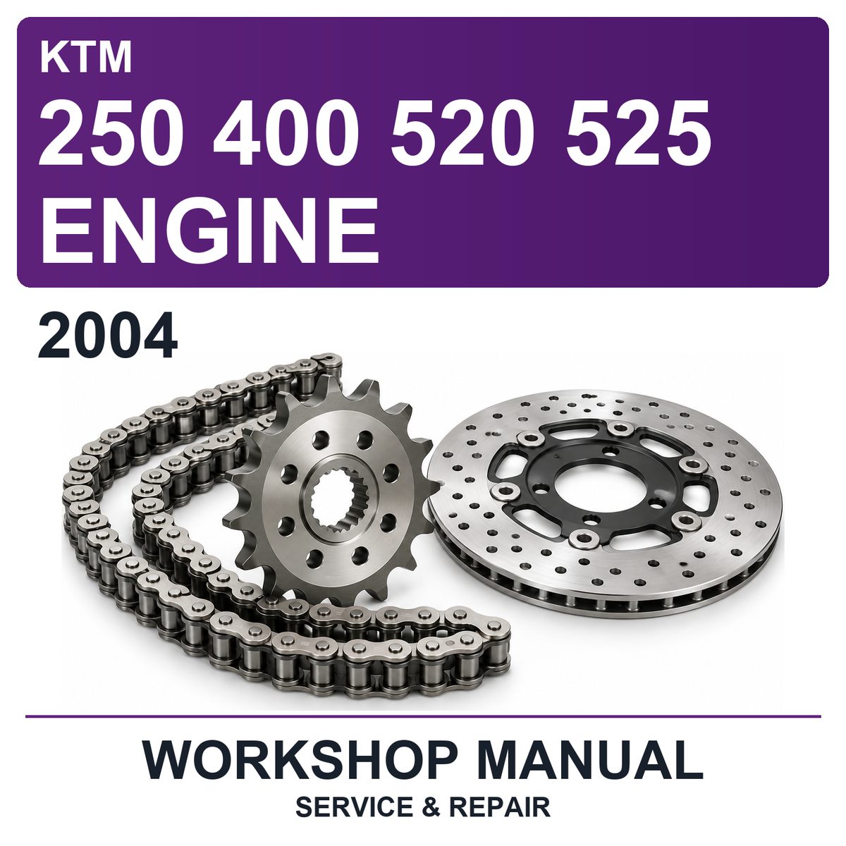 2004 KTM 250 400 520 525 Engine Workshop Service & Repair Manual