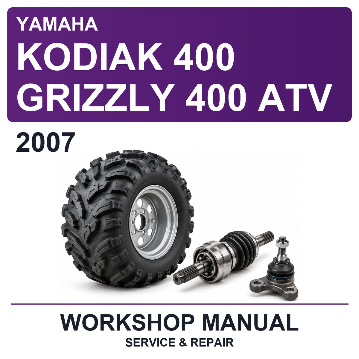 2007 Yamaha Kodiak 400 Grizzly 400 ATV Workshop Service & Repair Manual
