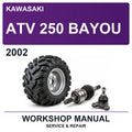 2002 Kawasaki ATV 250 Bayou Workshop Service & Repair Manual